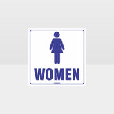 Custom Gate Signs,Women Toilet White Background Sign